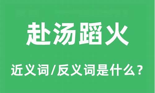 赴汤蹈火什么意思解释_赴汤蹈火什么意思解释一下