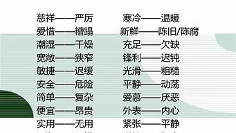 紧张的反义词_紧张的反义词是什么 标准答案