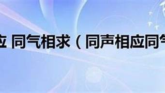 同声相应同气相求的意思