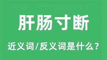 肝肠寸断的意思_肝肠寸断的意思解释