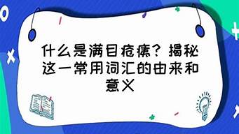 满目疮痍是什么意思_满目疮痍是什么意思解释